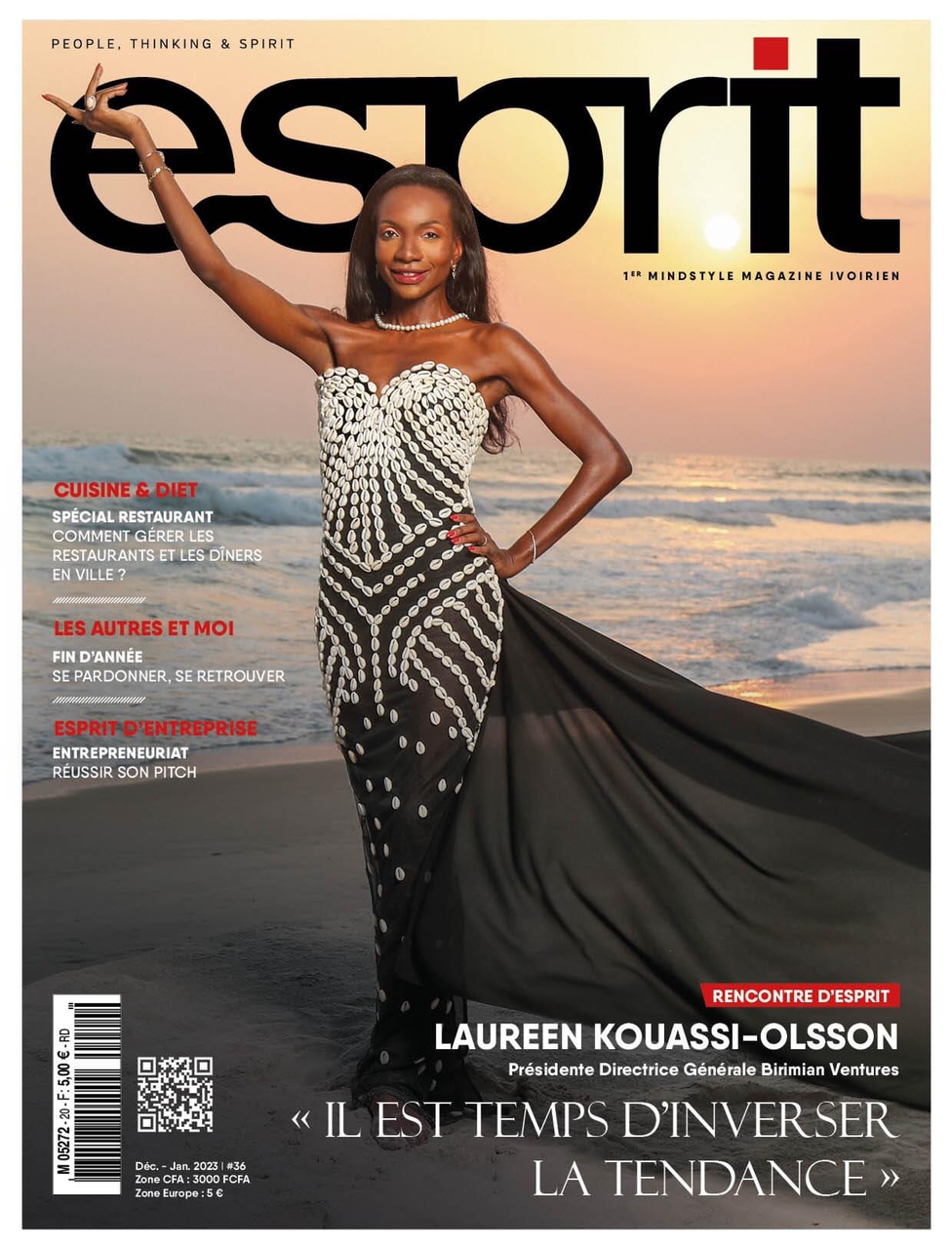 Laureen Kouassi-Olsson à la Une du magazine Esprit